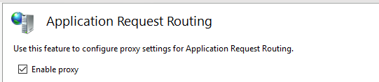 IIS ARR enable
